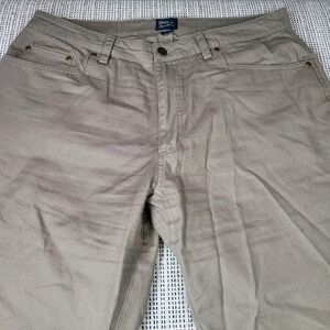 Texas Standard Pants Mens 36x32 Beige Canvas Khaki 5 Pocket Straight Leg Casual